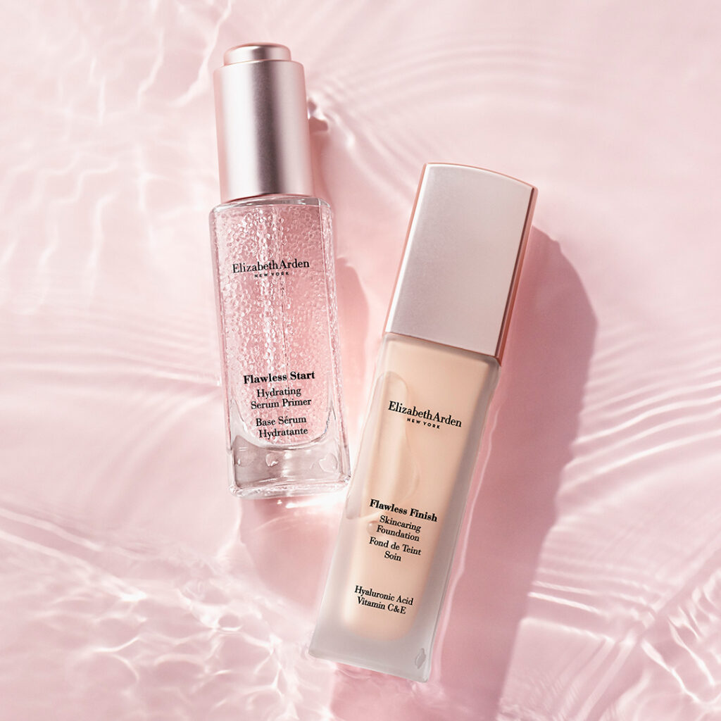 Elizabeth Arden: Flawless Start Hydrating Serum Primer e Flawless Finish Skincaring Foundation